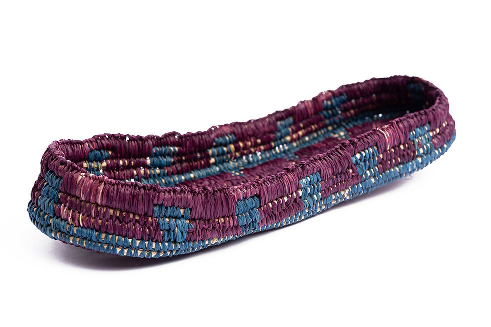 Thumbnail: Purple Long Raffia Basket