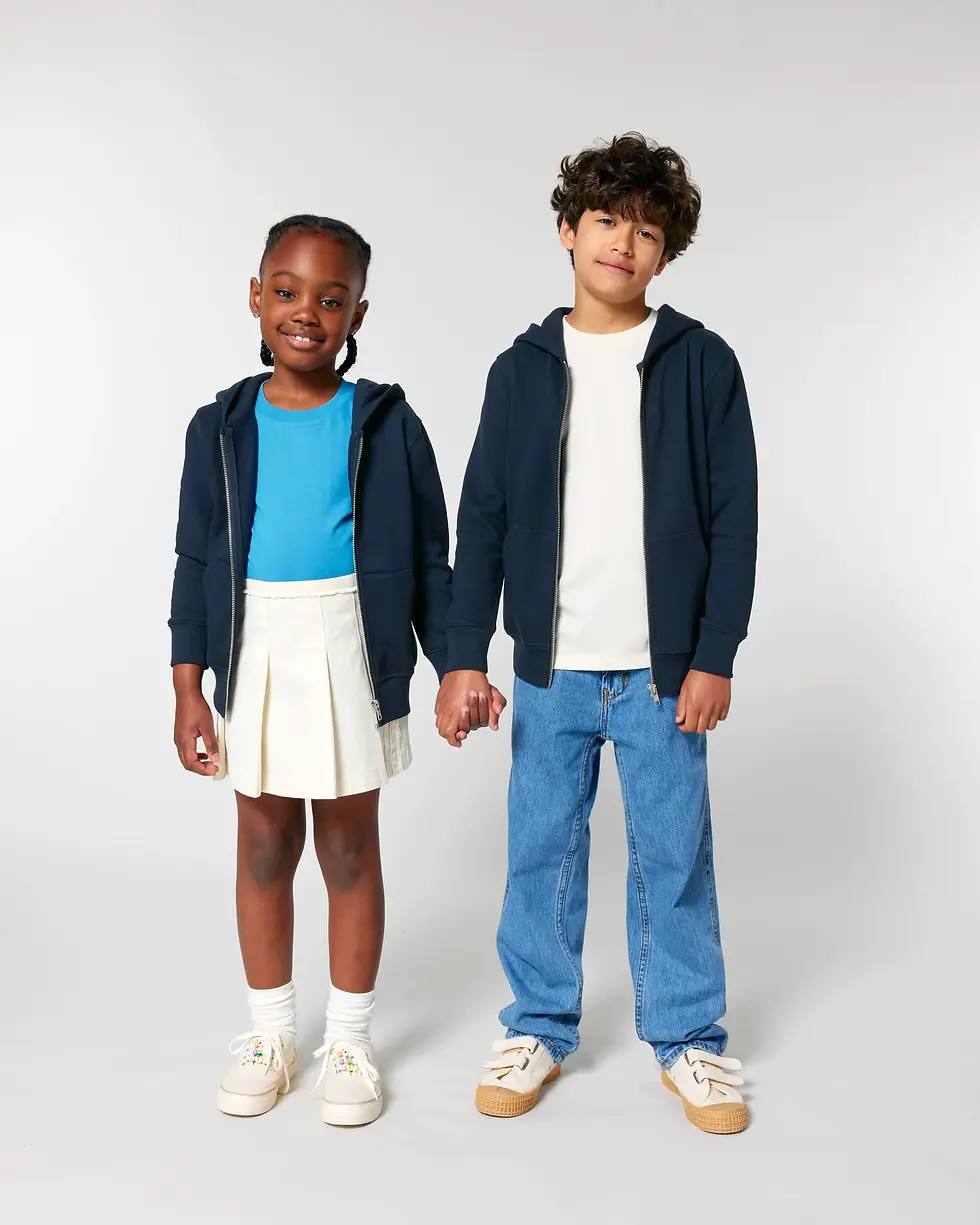 Voorbeeld van de zip hoodie voor kinderen