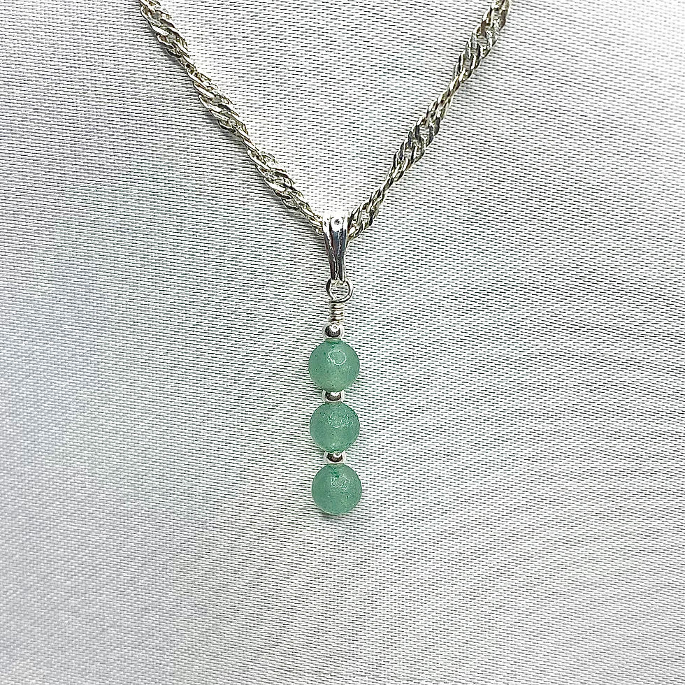 Miniature : Pendentif en argent - 3 pierres