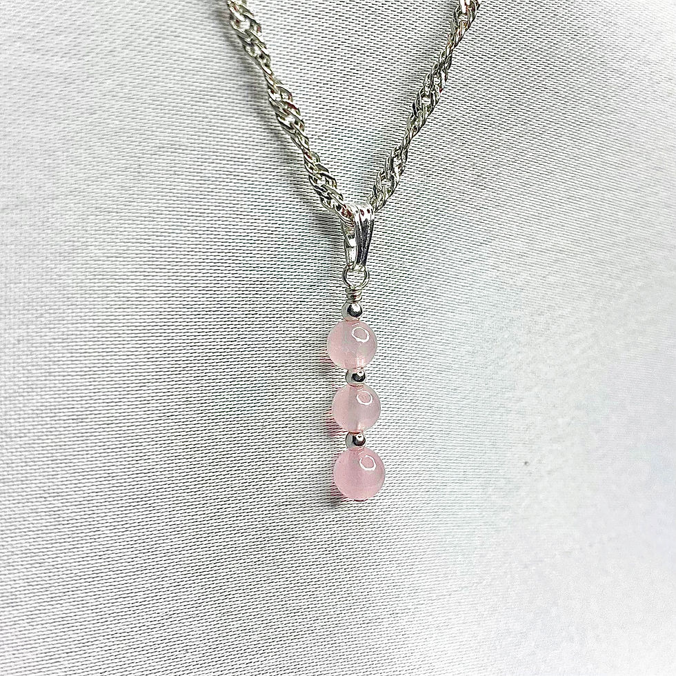 Miniature : Pendentif en argent - 3 pierres