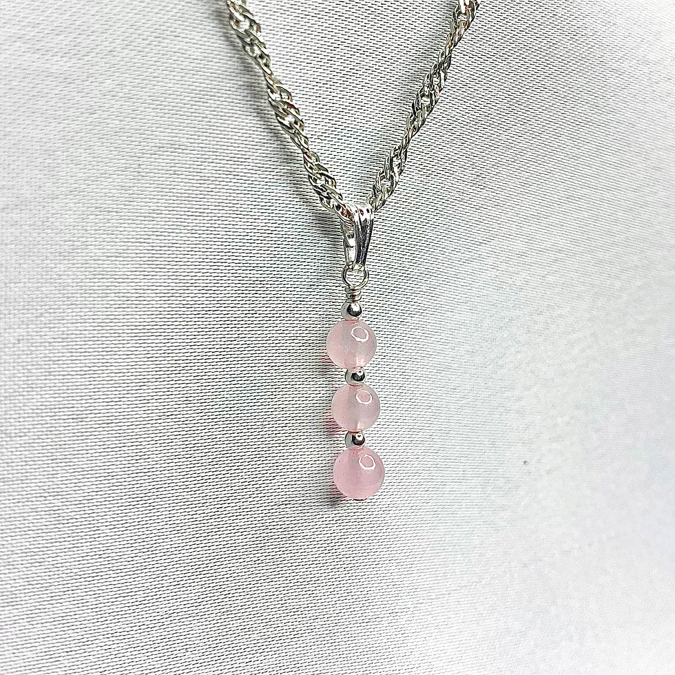 Miniature : Pendentif en argent - 3 pierres