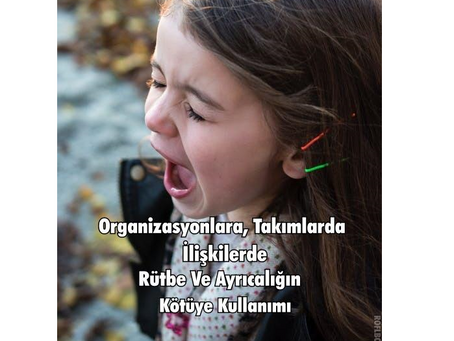Organizasyonlarda, Takımlarda ve İlişkilerde Rütbe ve Ayrıcalığın Kötüye Kullanımı
