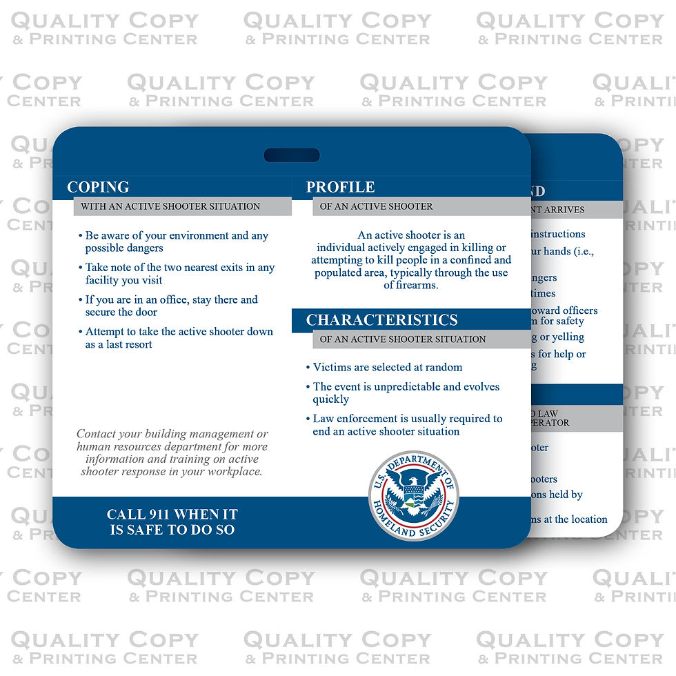 Thumbnail: Active Shooter Pocket Card