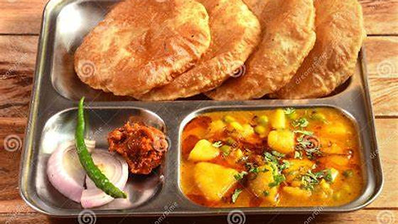 puri bhaji - 4 piece