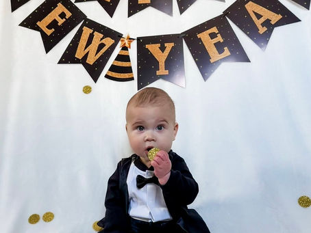 Confetti, Tiny Suits, and Chaos: My Baby’s First New Year’s Eve Photoshoot