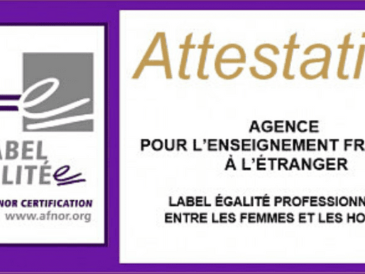 Label Égalité professionnelle de l’AFNOR de l’AEFE