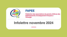 Retrouvez l'infolettre de la FAPEE de novembre 2024