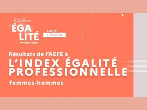 Résultats de l’AEFE à l’index égalité professionnelle femmes-hommes 2024, sur l’année 2023