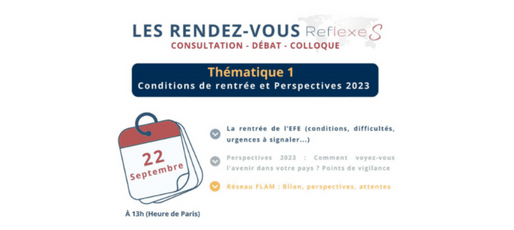 Premier Rendez-vous ReflexeS  du 22 septembre 2022