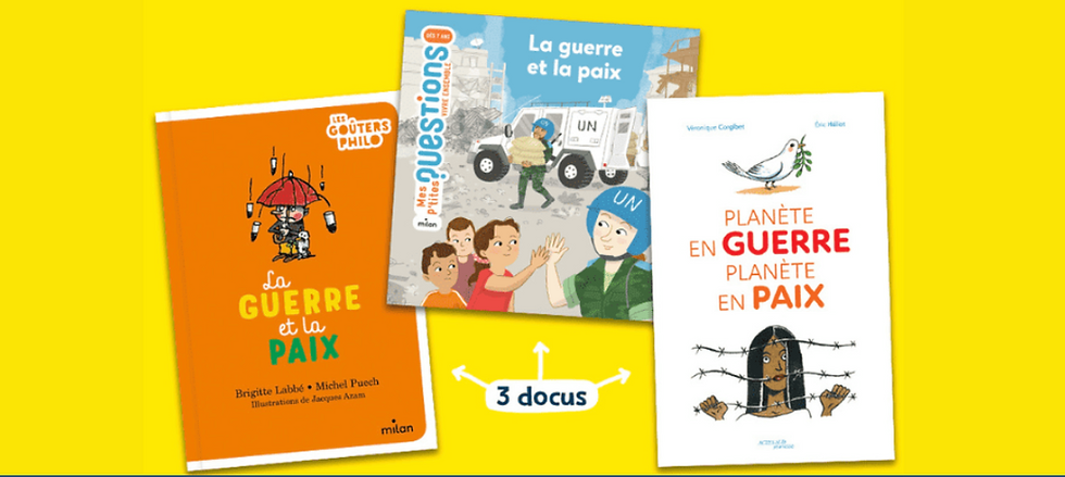 Pour les plus jeunes, des ouvrages pour parler de la paix