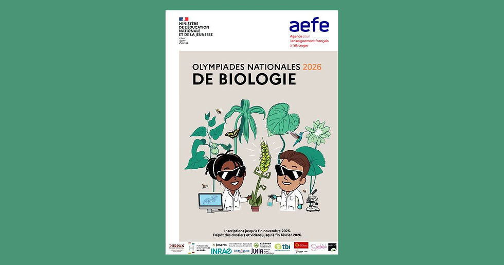 🧬 Olympiades nationales de Biologie 2026 : La biologie dans tous ses états… et toutes ses époques !