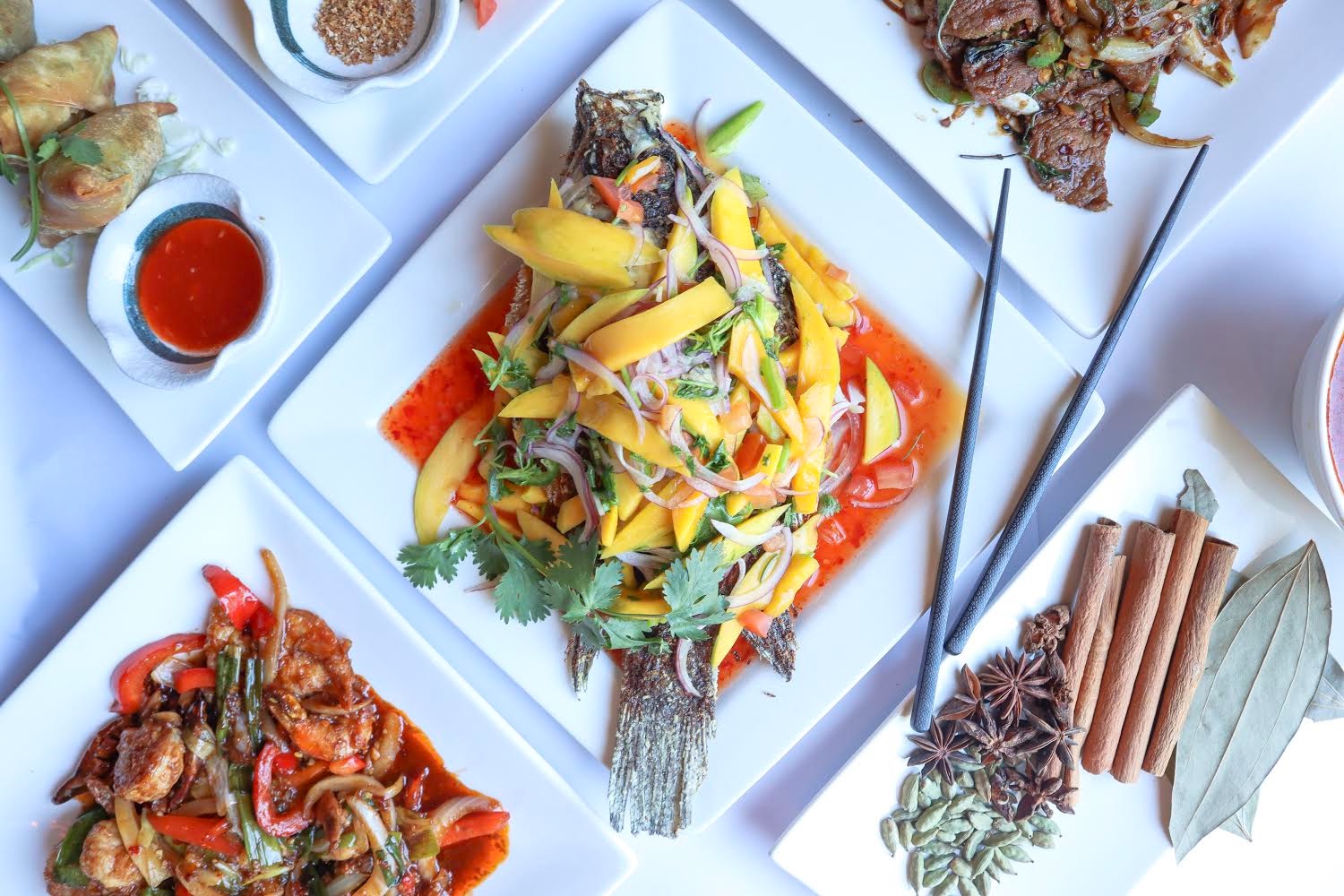 Arranged Food and Objects