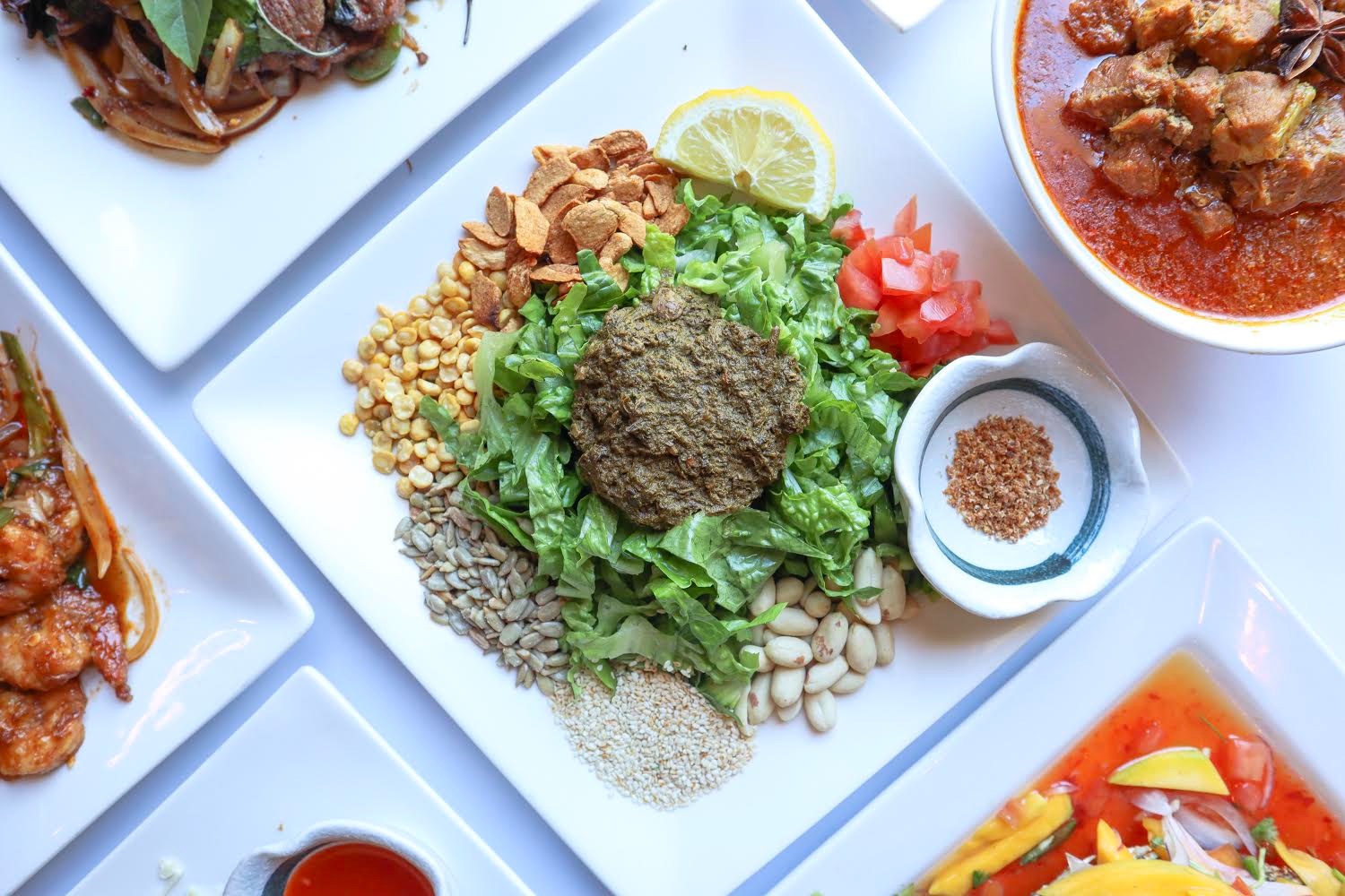 Arranged Food and Objects