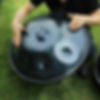 One of our students playing the handpan in the park