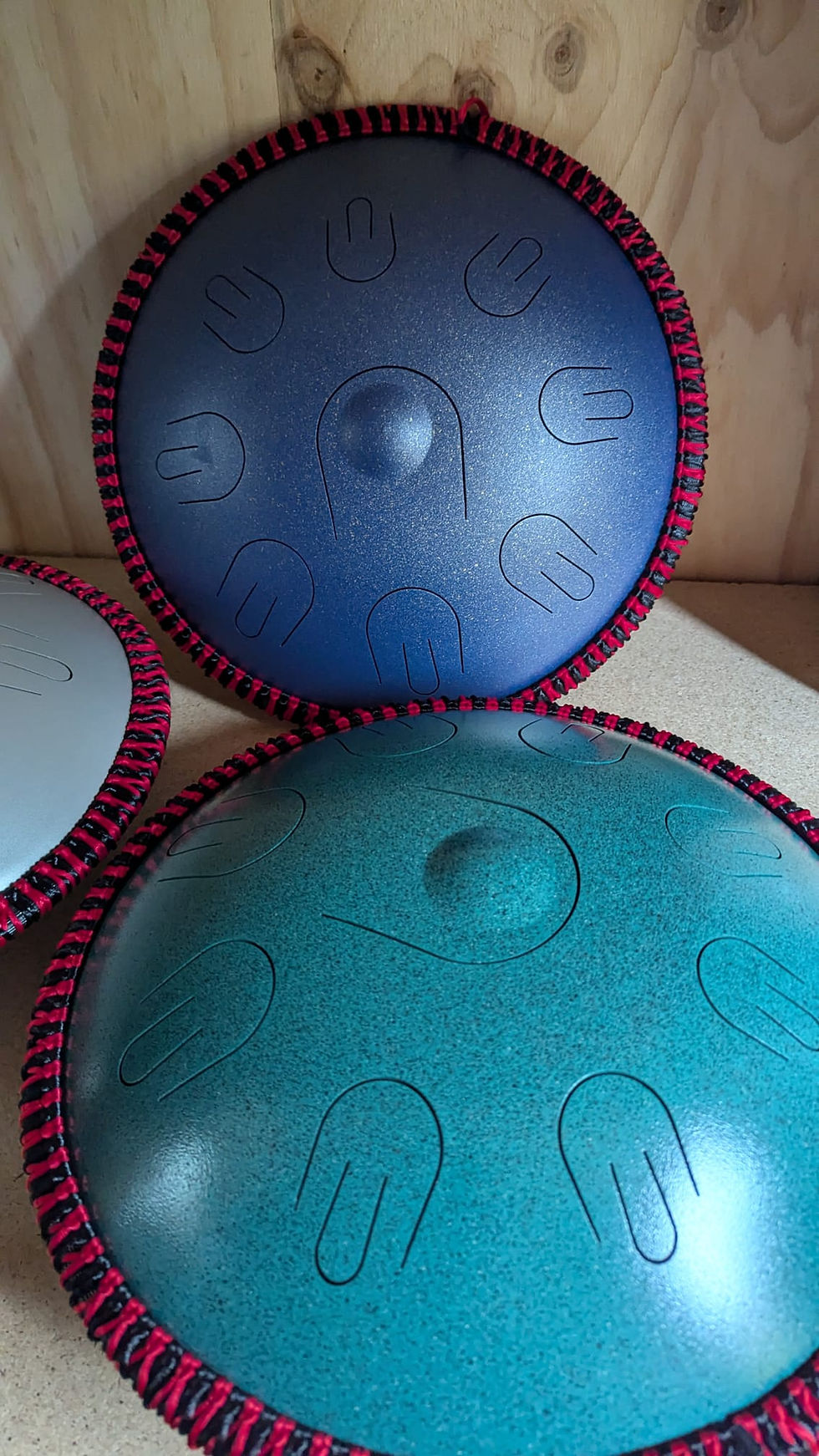 Thumbnail: 9-Note Hybrid Tongue Drum/Handpan Malachite Green Purple Galaxy