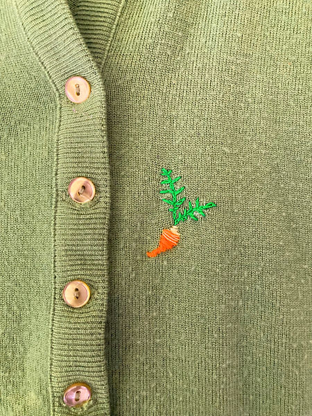 embroidered green carrot cardigan.jpg