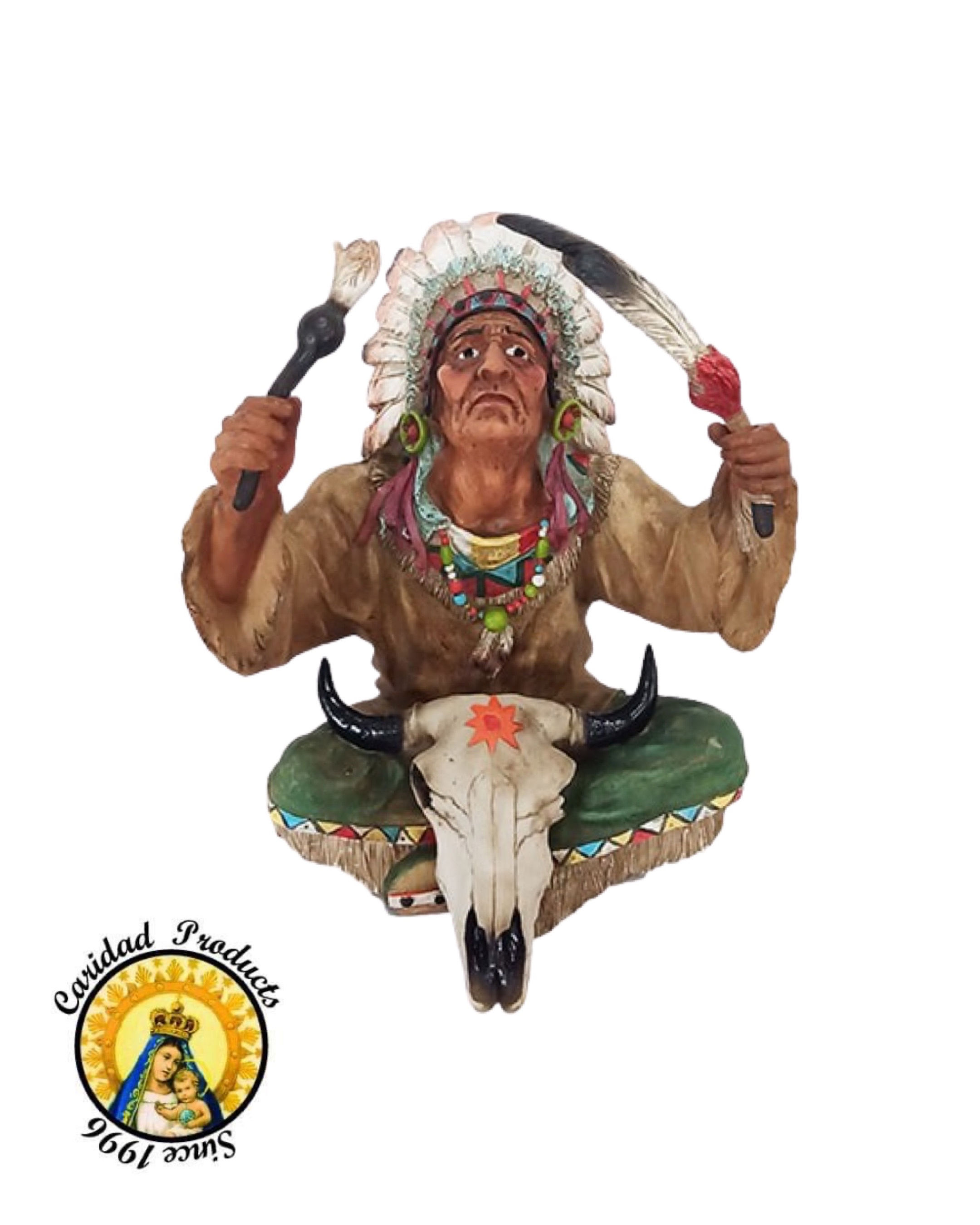 14″ Indian Chief Statue