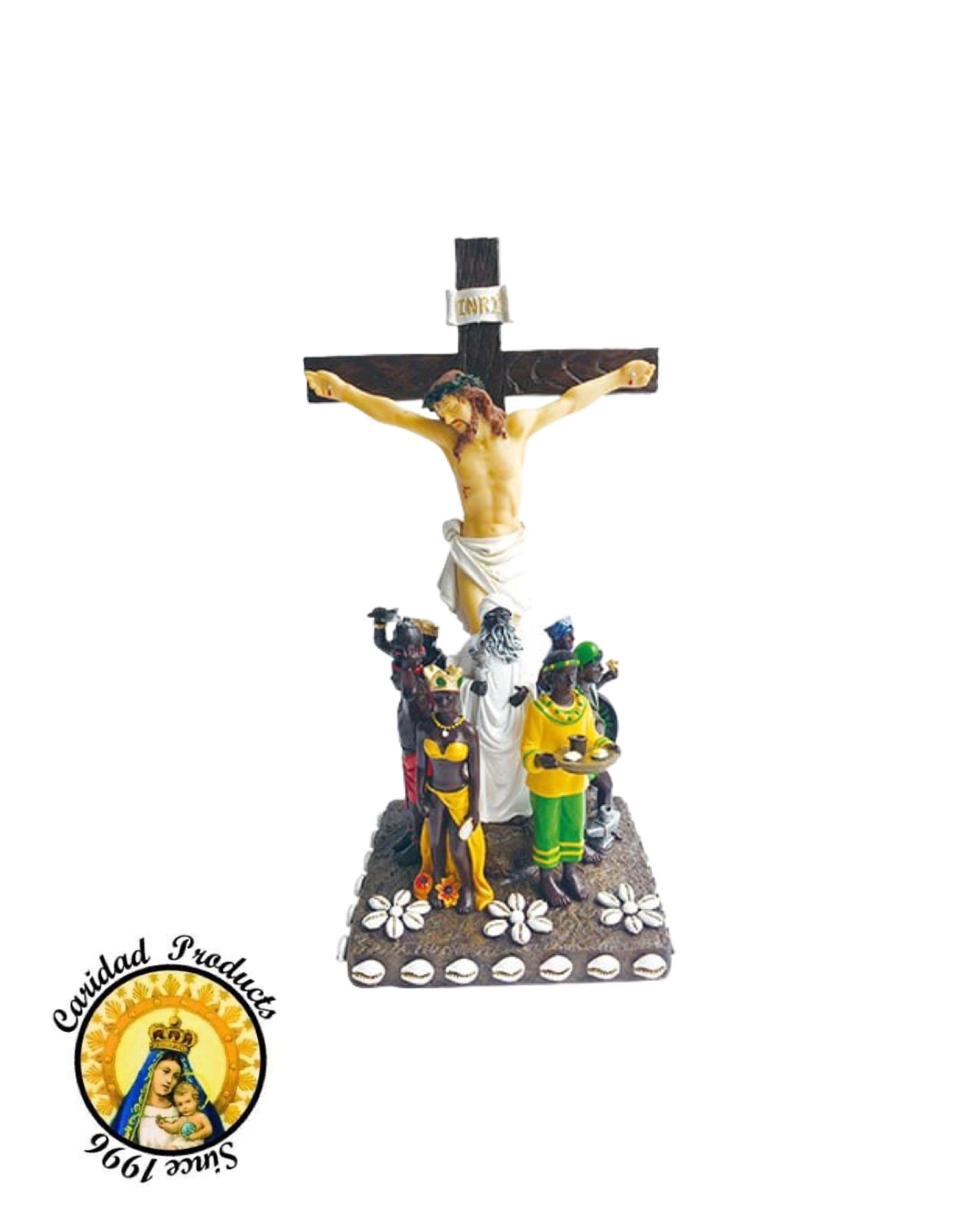 12″ The Seven African Powers Around Cross 