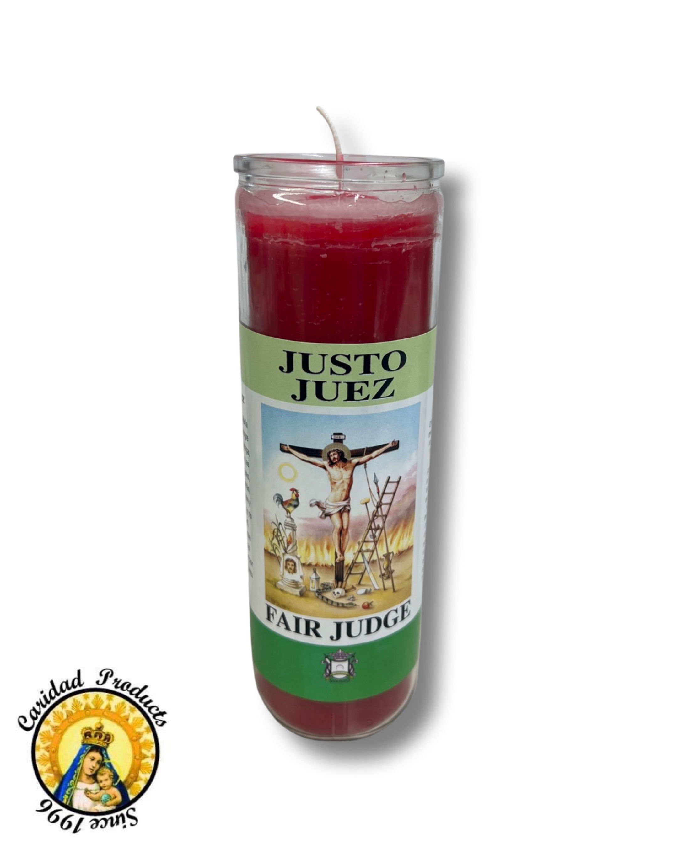 Just Judge 7 Day Saint Candle Red