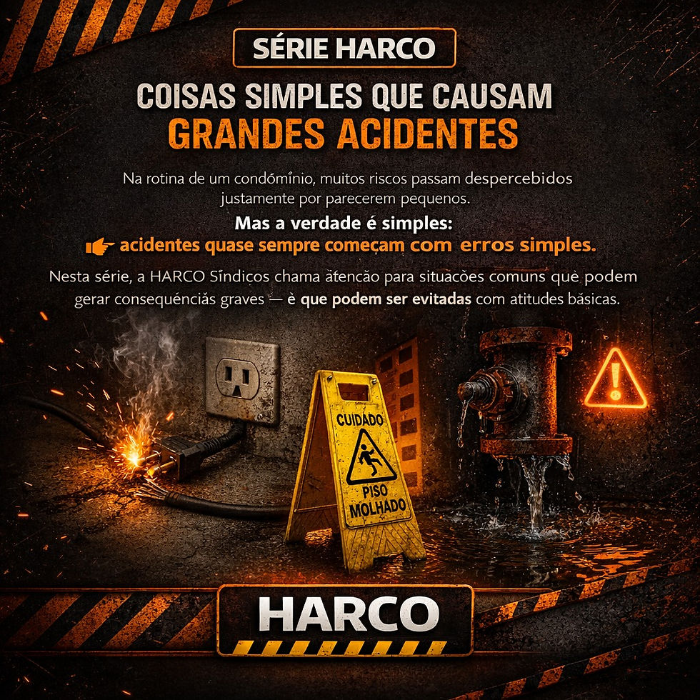 SÉRIE HARCO: Coisas simples que causam grandes acidentes