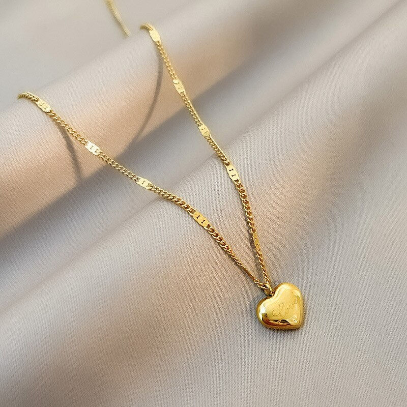 Thumbnail: Love-Heart Chain Necklace