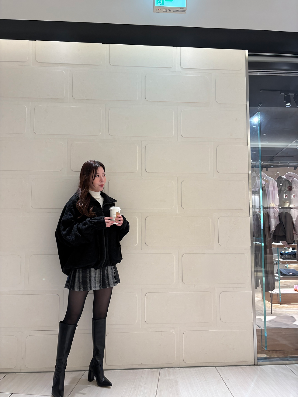 サムネイル： Wool Blend Teddy Coat【Black】