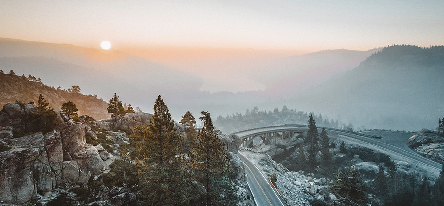 Sunset over the Mountains