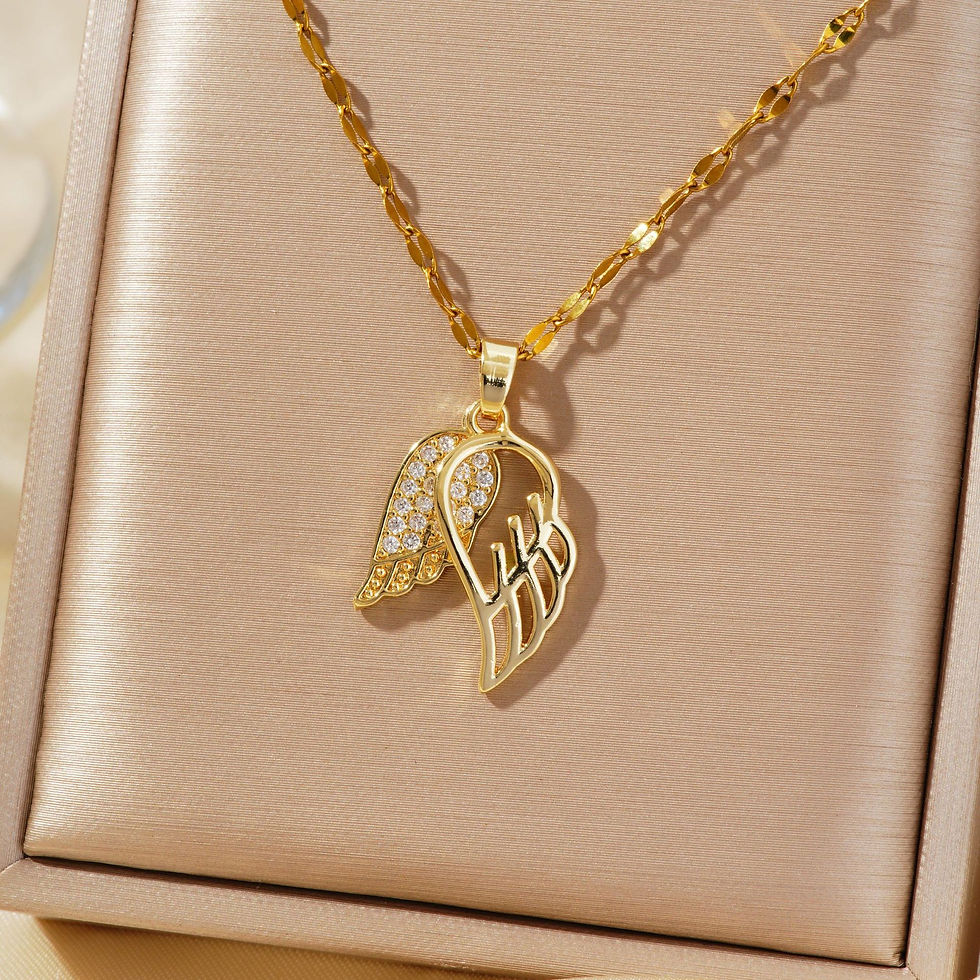 Thumbnail: ZAKOL French Shell Pearl Necklace For Women Gold Color Stainless Steel Zircon Lo