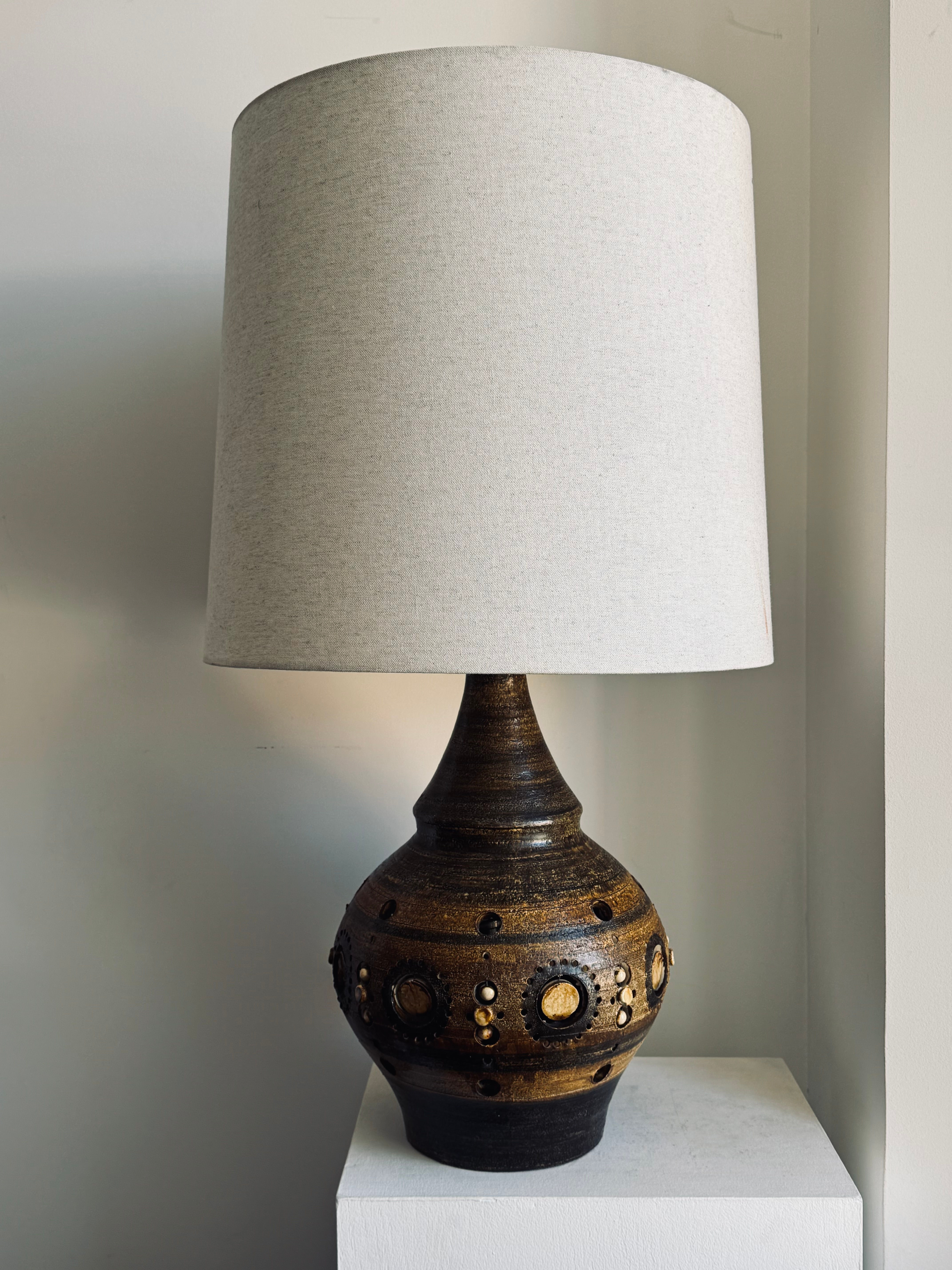 Lampe Georges Pelletier Toupie – Céramique sculptée, France 1970