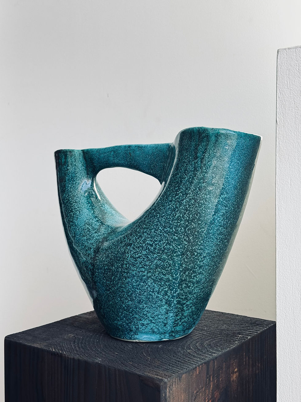 Miniature : Vase Accolay double col en céramique, design français années 50 – Galerie Volga