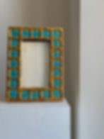 Miniature : Miroir en céramique François Lembo, carreaux émaillés, Vallauris, art français XXe siècle