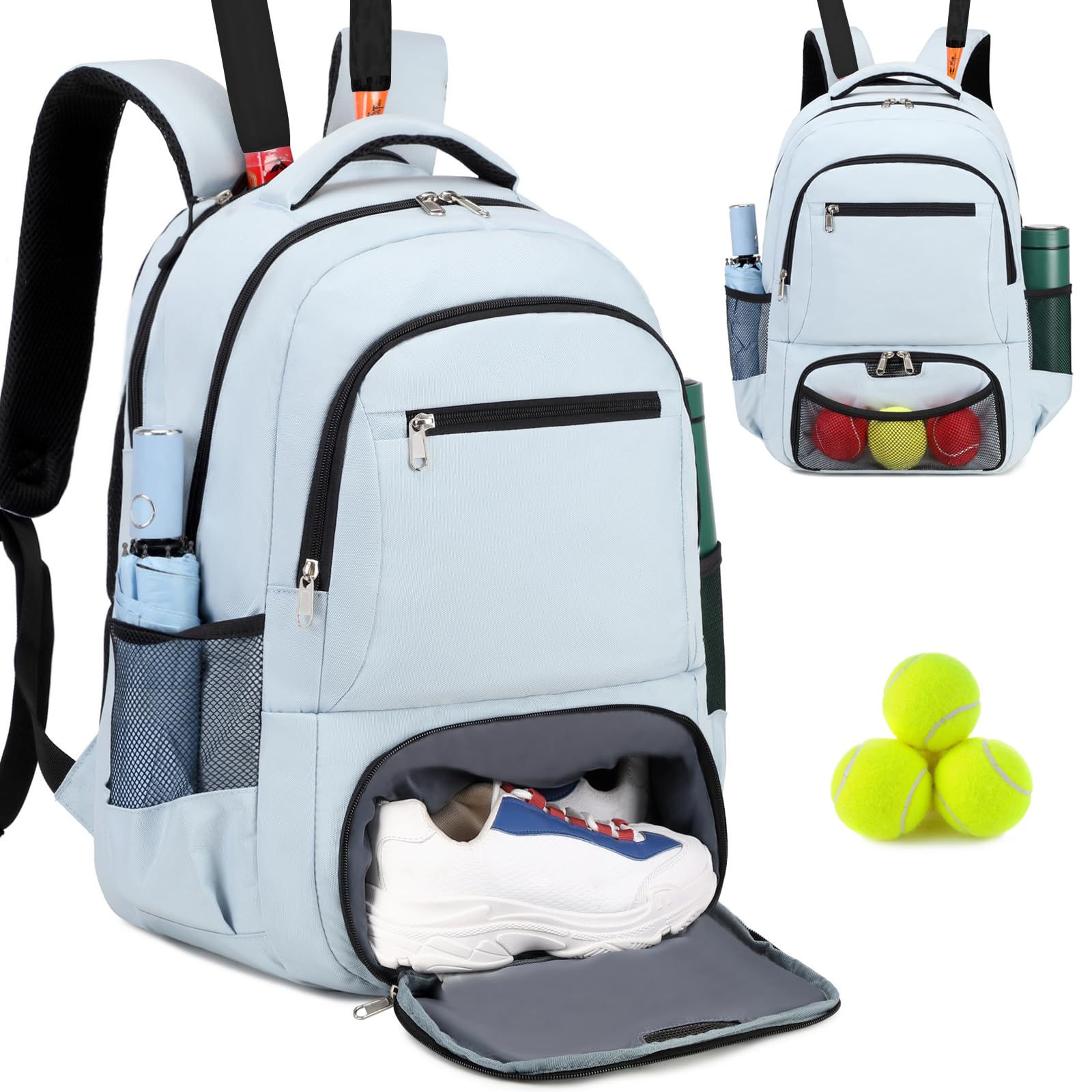 ACESAK Tennis Backpack Tennis Bag for Women Men - Tennis Bag Holds 2 Rackets Bad