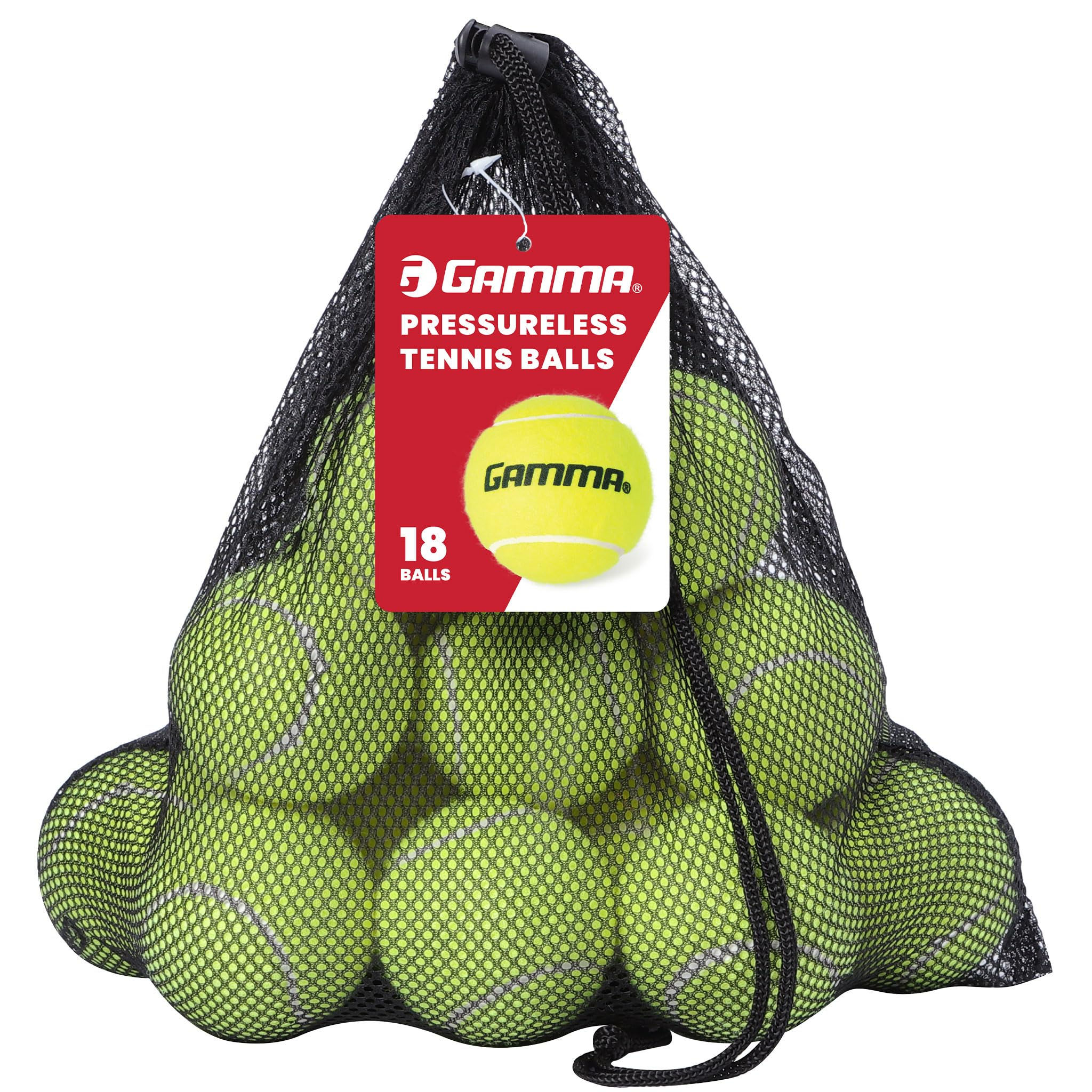 GAMMA Pressureless Tennis Balls for Tennis Practice and Lessons Longer-Term Dura