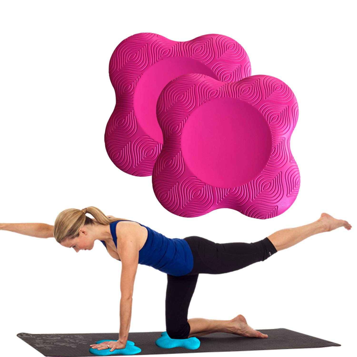 Zealtop Yoga Knee Pad Cushion Extra Thick for Knees Elbows Wrist Hands Head Foam
