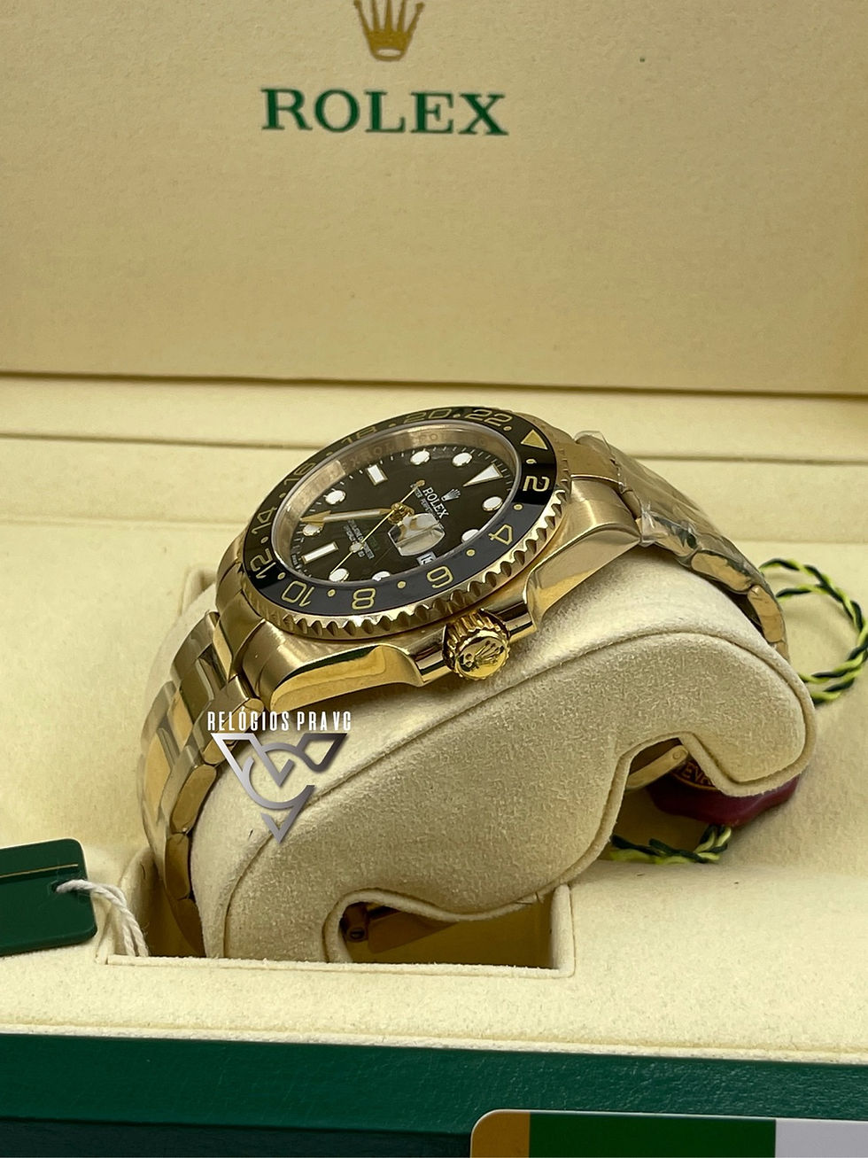 Miniatura: KIT ROLEX GMT MASTER II GOLD+CAIXA R. COM DOCUMENTOS