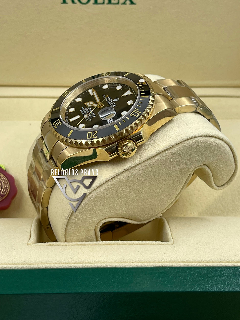 Miniatura: KIT ROLEX SUBMARINER GOLD+CAIXA R. COM DOCUMENTOS