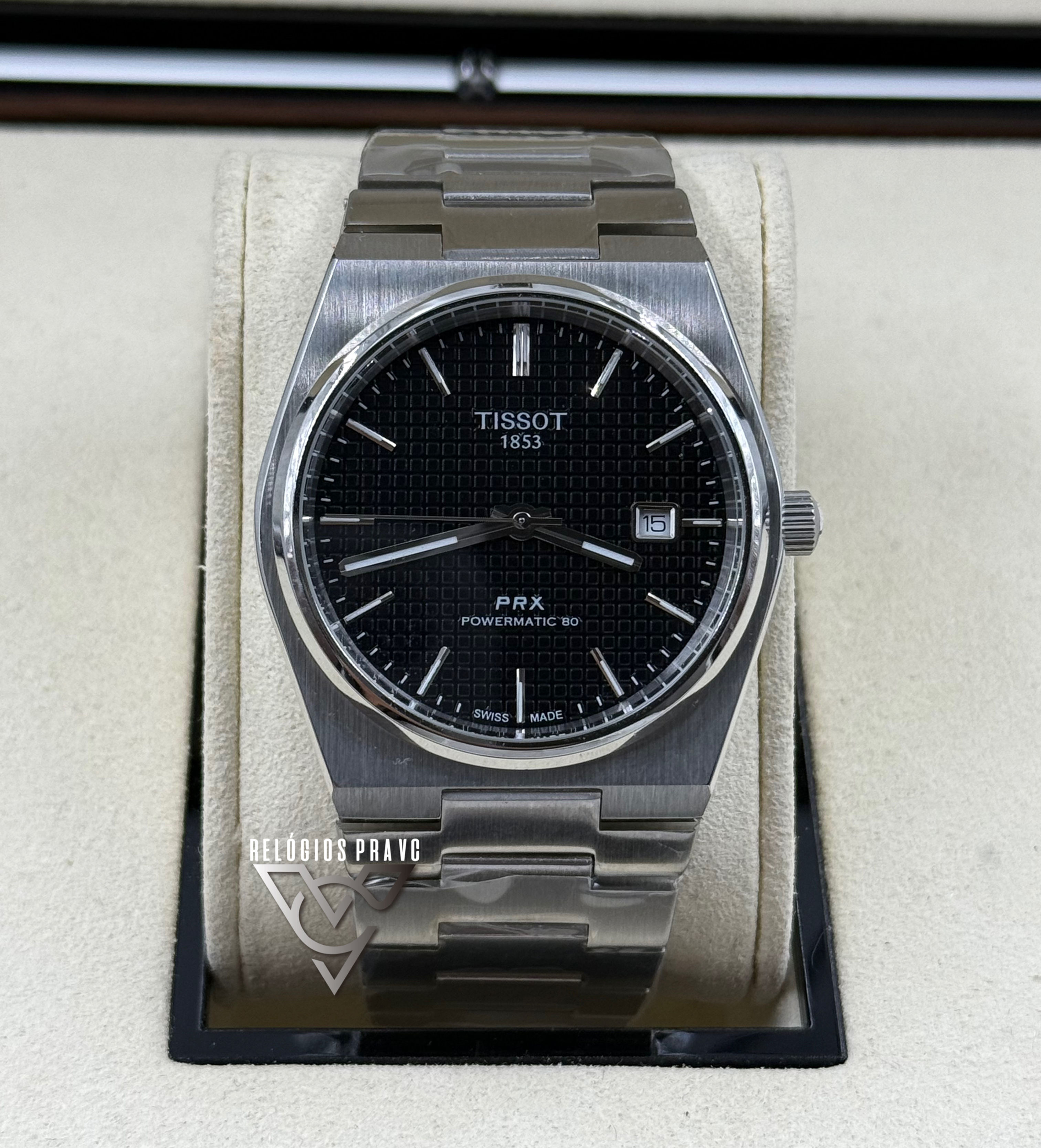 TISSOT PRX PRATA E PRETO