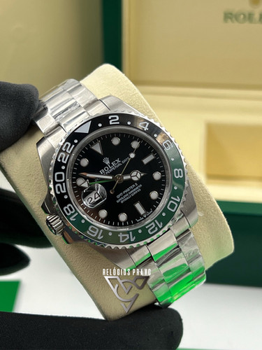 KIT ROLEX GMT SPRITE OYSTER+CAIXA R. COM DOCUMENTOS | Relógios Pra