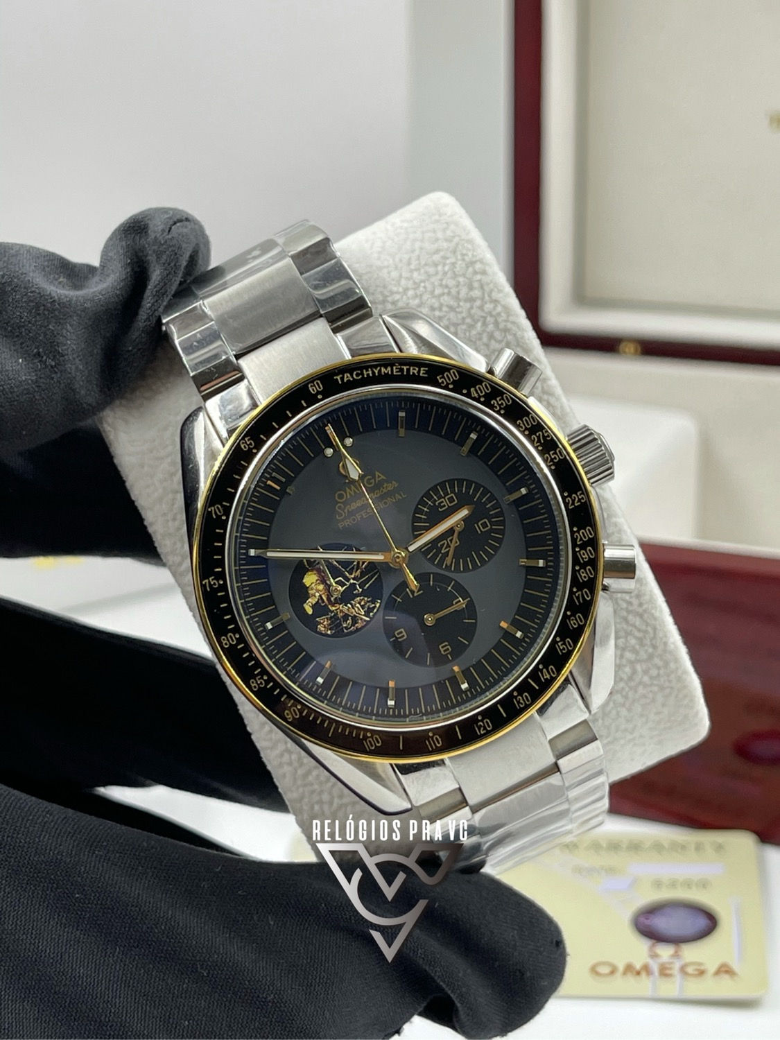 KIT O. SPEEDMASTER APOLLO 11 + CAIXA COM MANUAIS