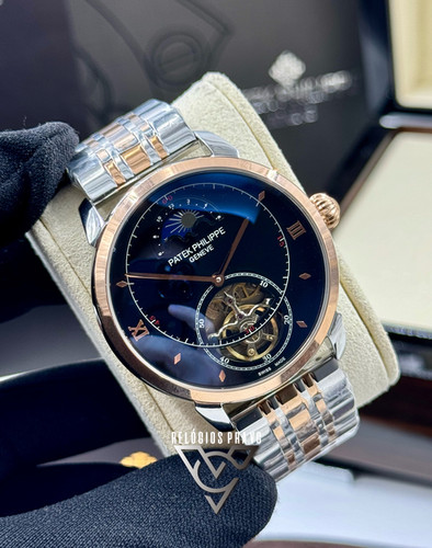 KIT PATEK PHILIPPE MISTO FUNDO PRETO+ CAIXA COM MANUAIS