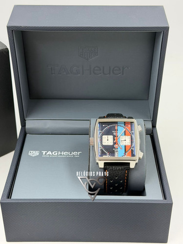 Kit Tag Heuer Monaco + Caixa Com Manuais | Relógios Pra VC
