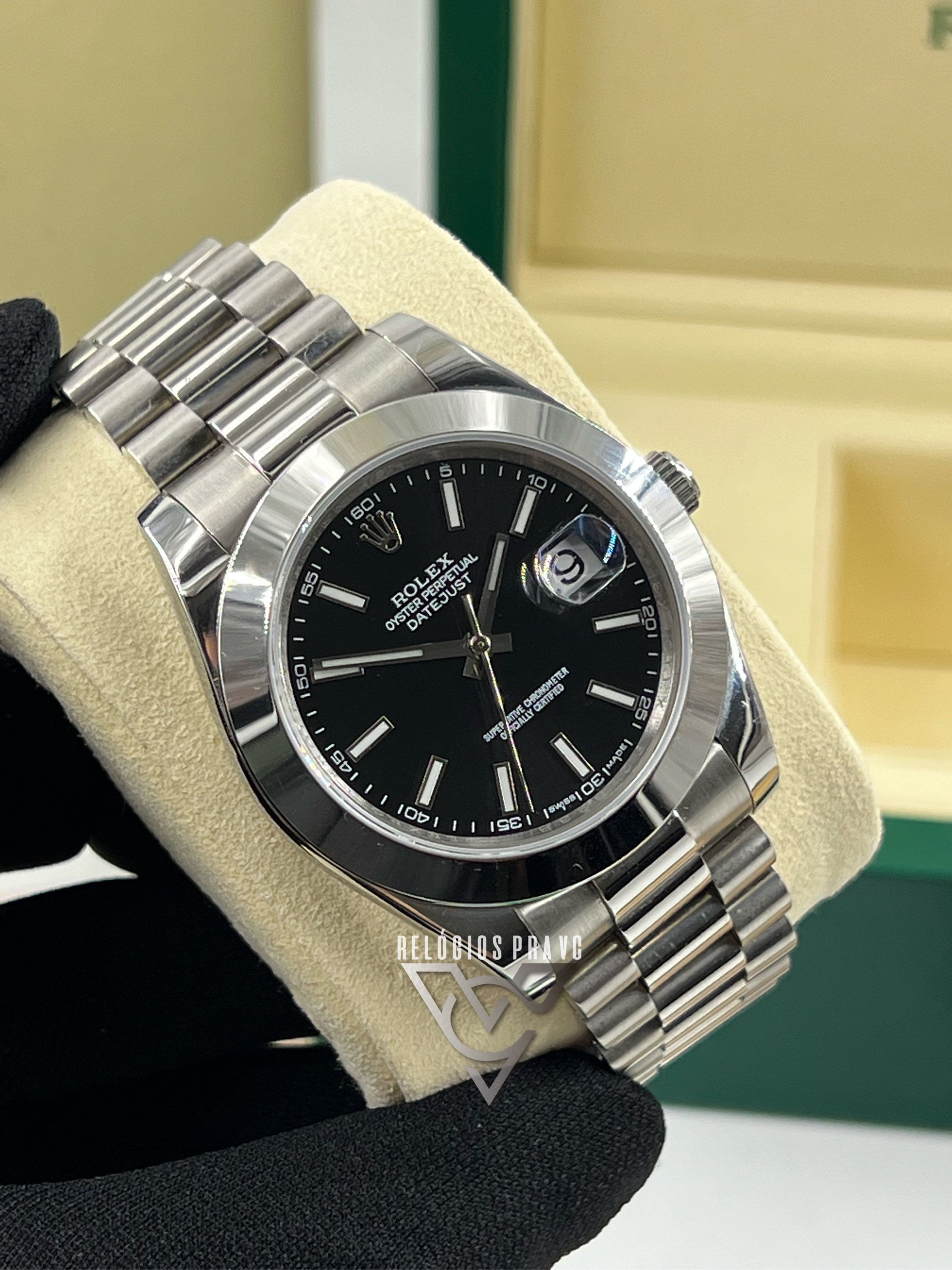 KIT ROLEX DATEJUST+CAIXA R. COM DOCUMENTOS