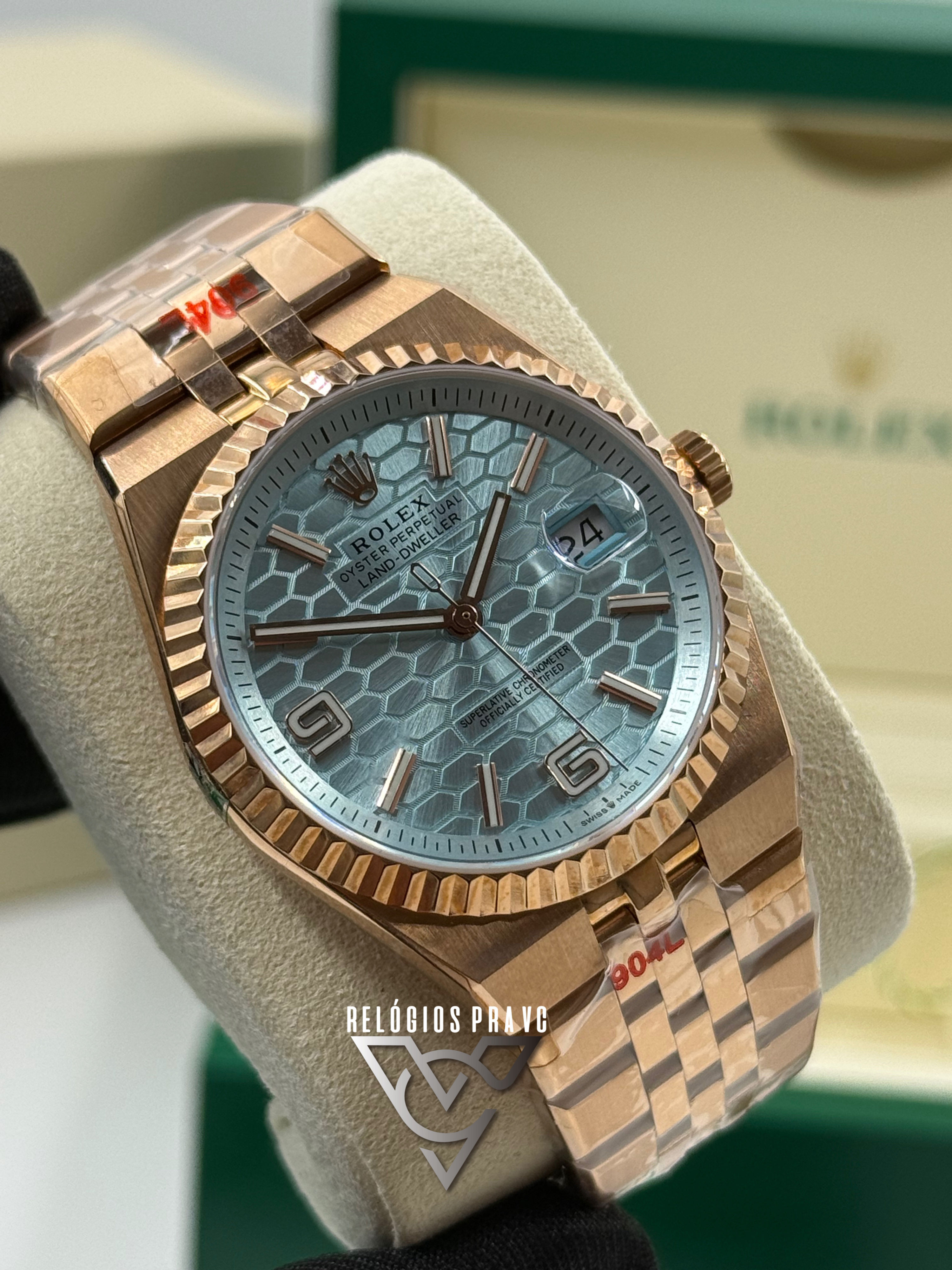 Kit Rolex Land-Dweller +Caixa R. Com Documentos