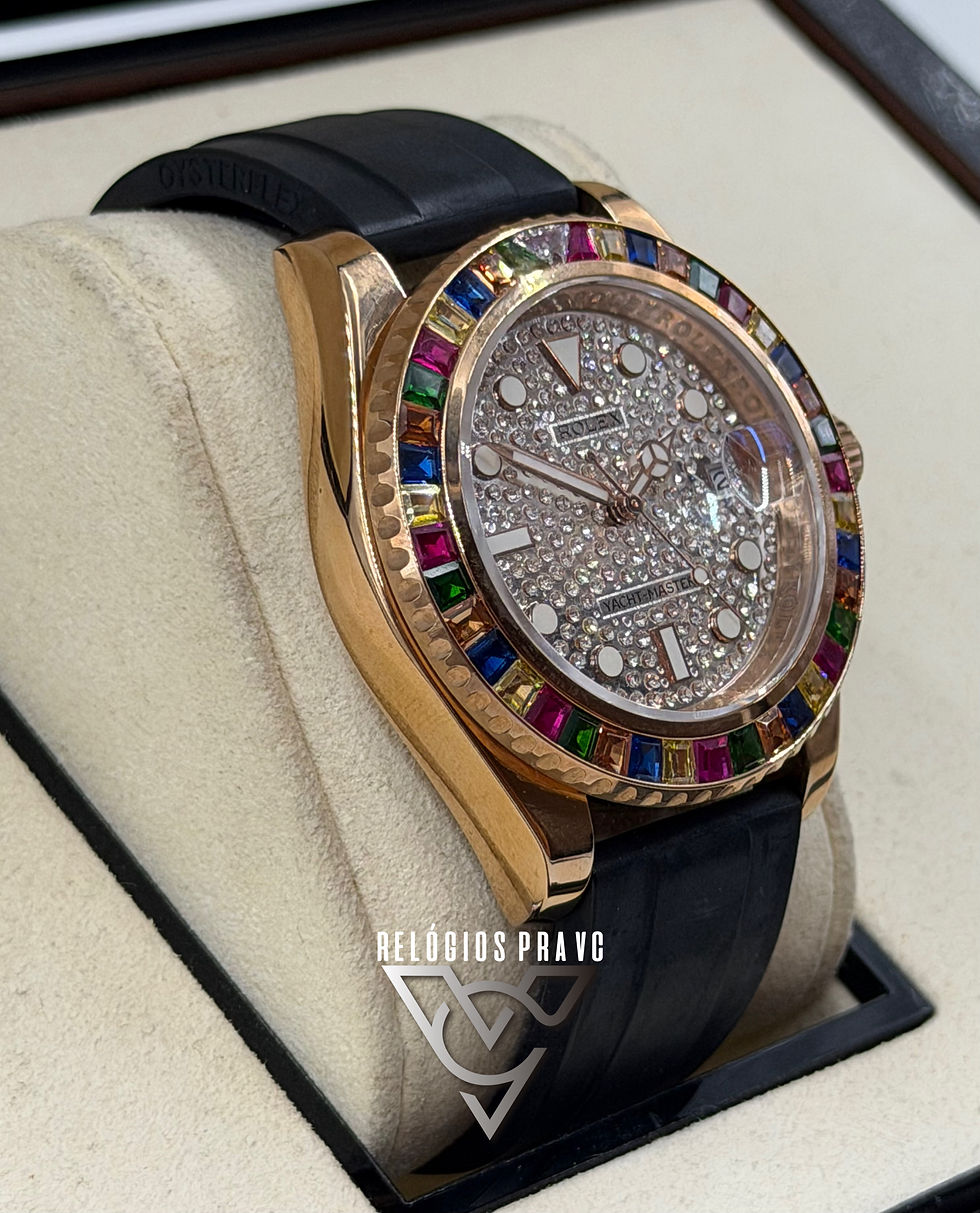 Miniatura: Rolex Yacht Master Rainbow Cravejado