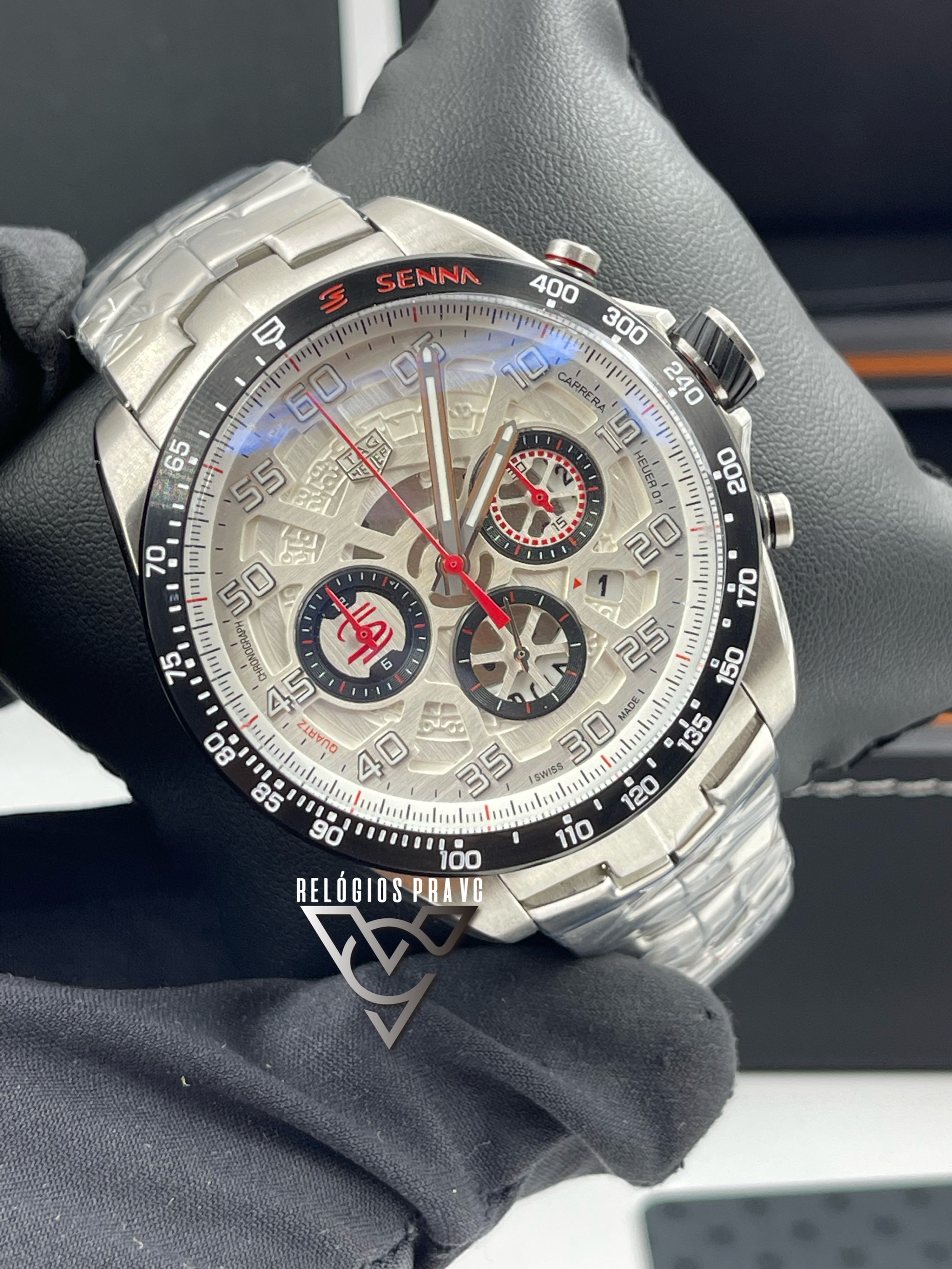 KIT TAG HEUER EDIÇÃO ESPECIAL SENNA + CAIXA COM MANUAIS