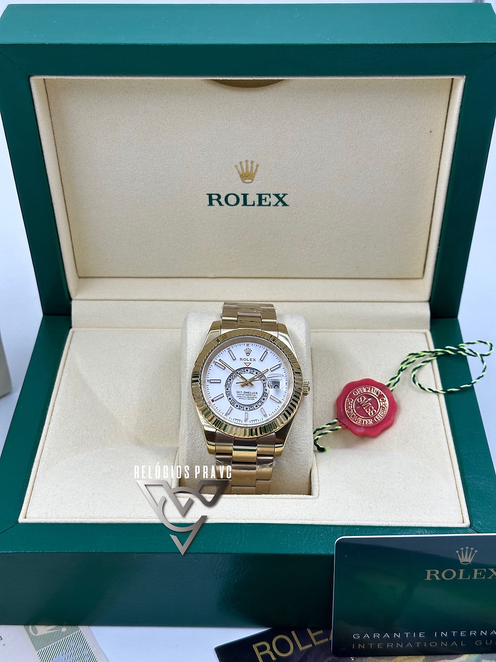 Miniatura: KIT ROLEX SKY-DWELLER GOLD +CAIXA R. COM DOCUMENTOS