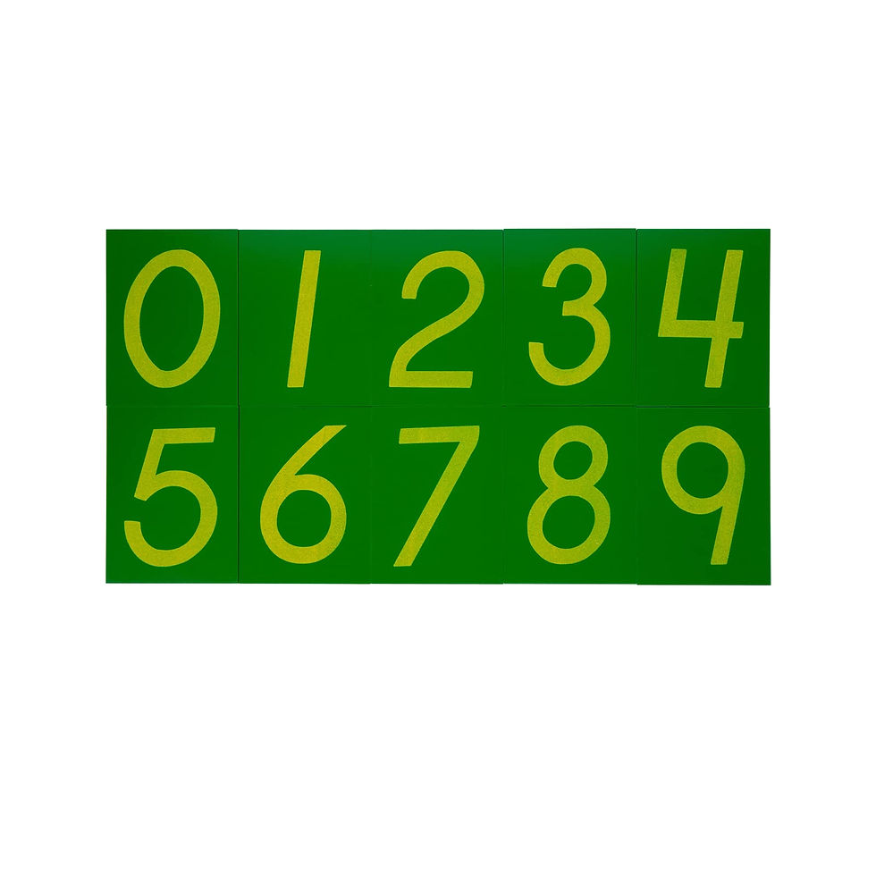 Thumbnail: Adena Montessori Wooden Math Counting,Sandpaper Numbers with Box for Toddlers...