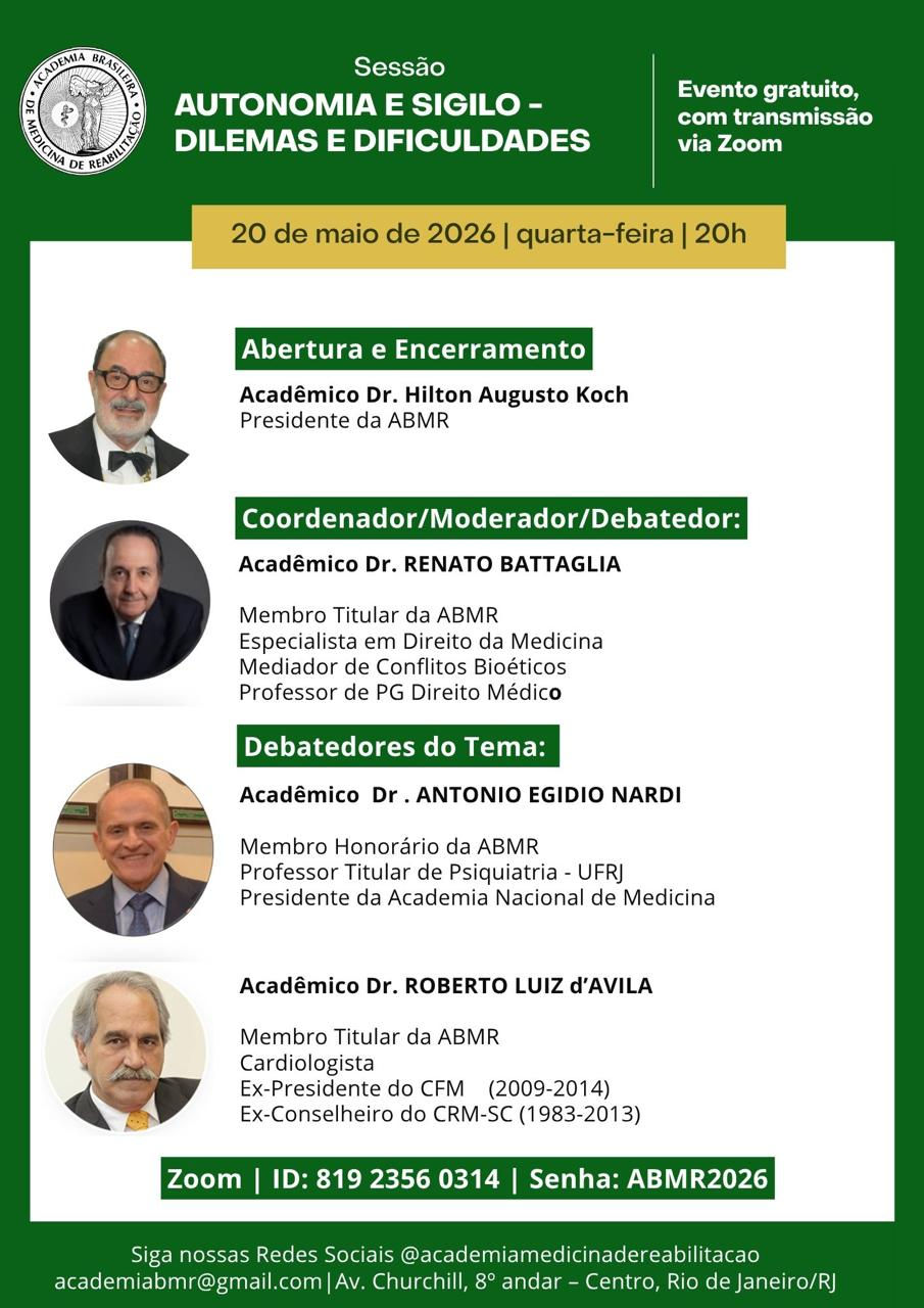 ABMR promove Sessão Científica sobre Autonomia e Sigilo na prática médica