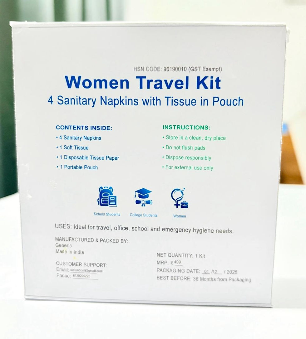 Thumbnail: NEW & IMPROVED WOMEN TRAVEL KIT By SoftOnDoor