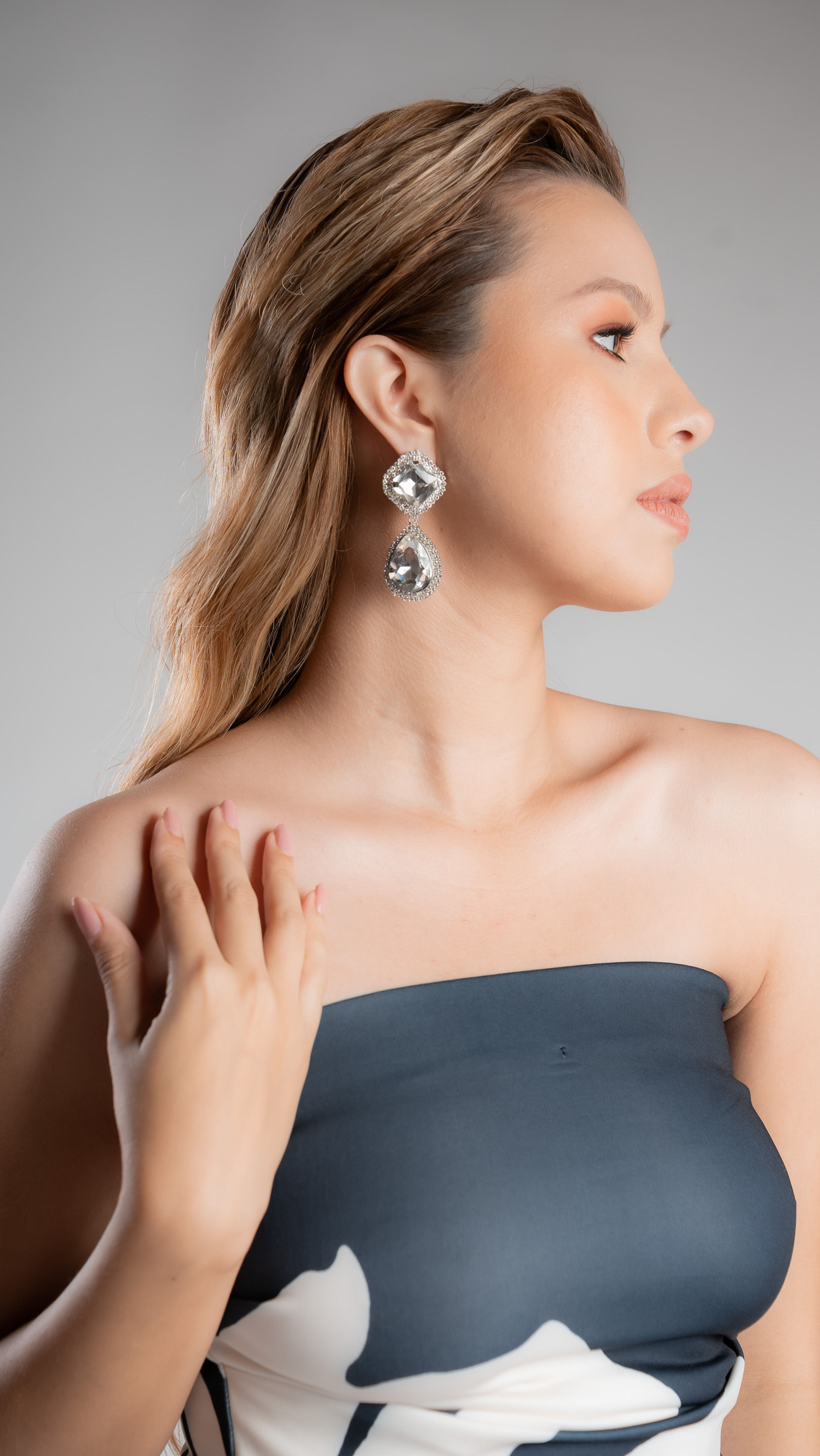 ARETES PIEDRA TRANSPARENTE